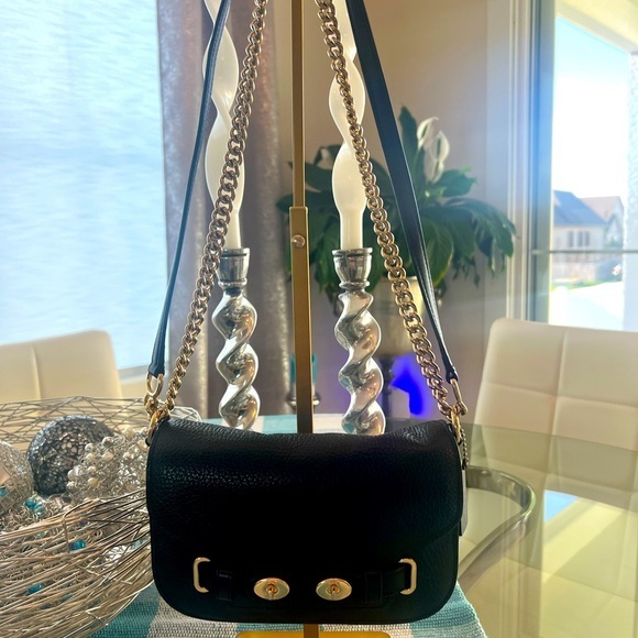 Coach Handbags - Coach Blake 20 Crossbody  Black Pebbled Leather Gold Hardware